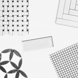 Bianco Dolomite Marble Mini Arabesque Baroque Lantern Mosaic Tile Honed