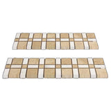 Crema Marfil Marble Border Tile with White Thassos Polished