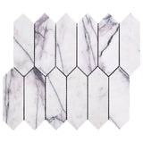 Lilac Marble Picket  Mosaic Tile Honed