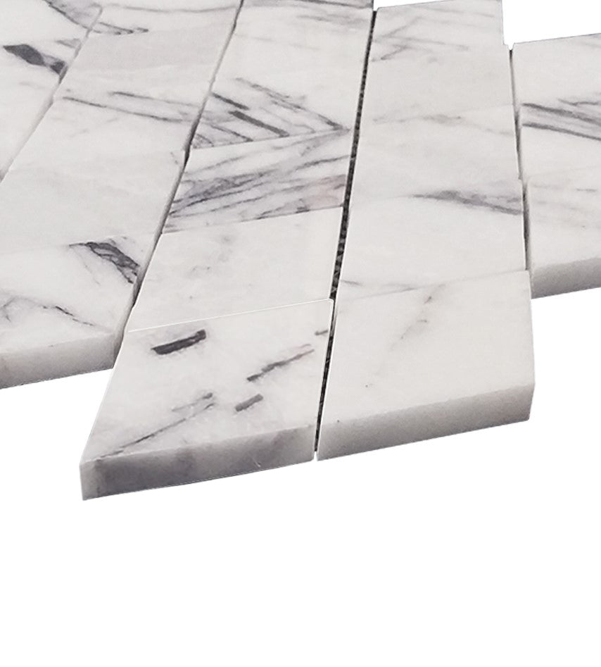 Lilac Marble Large Diamond Mosaic Tile Polished