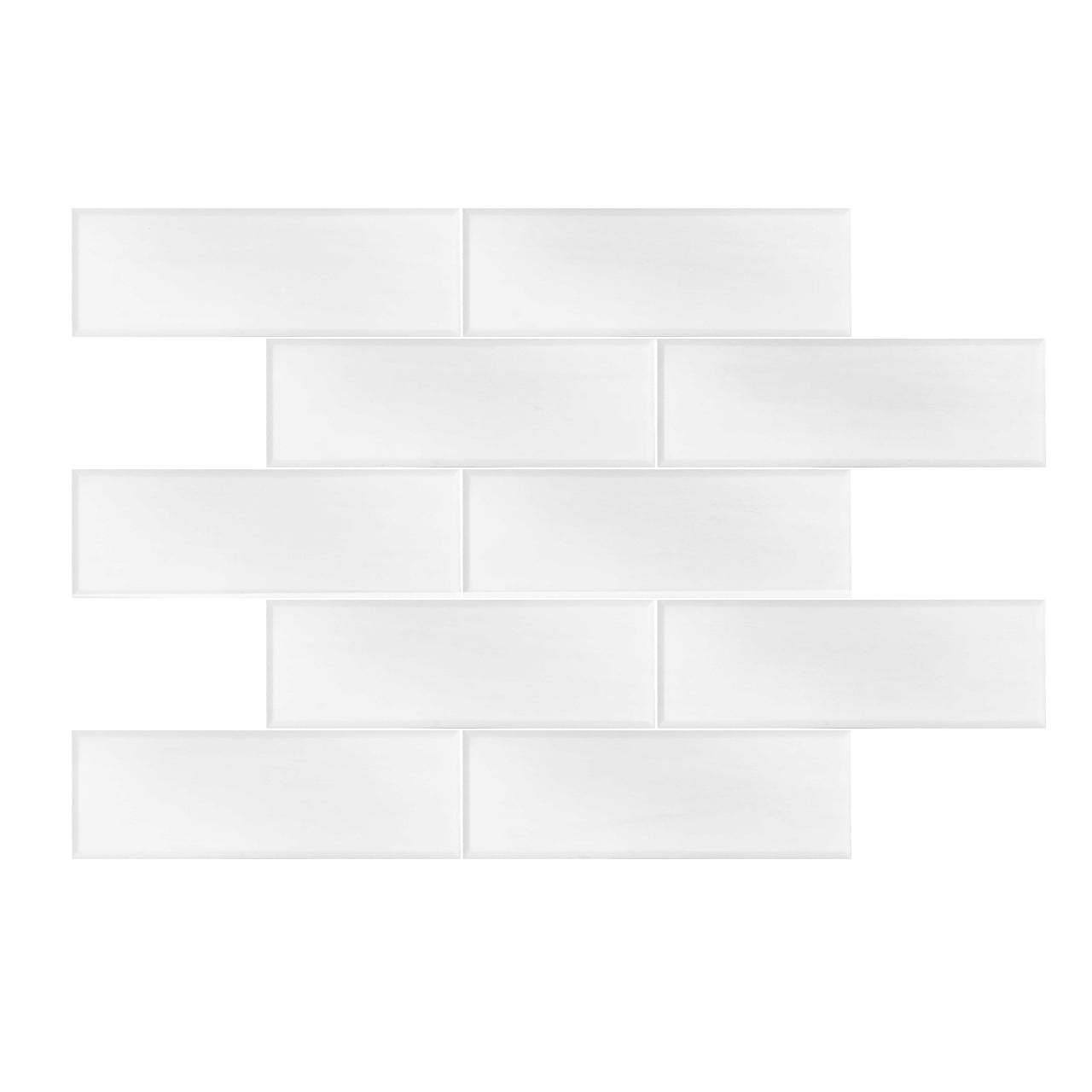 4x12 Bianco Dolomite Marble Wide Bevel Subway Tile Honed