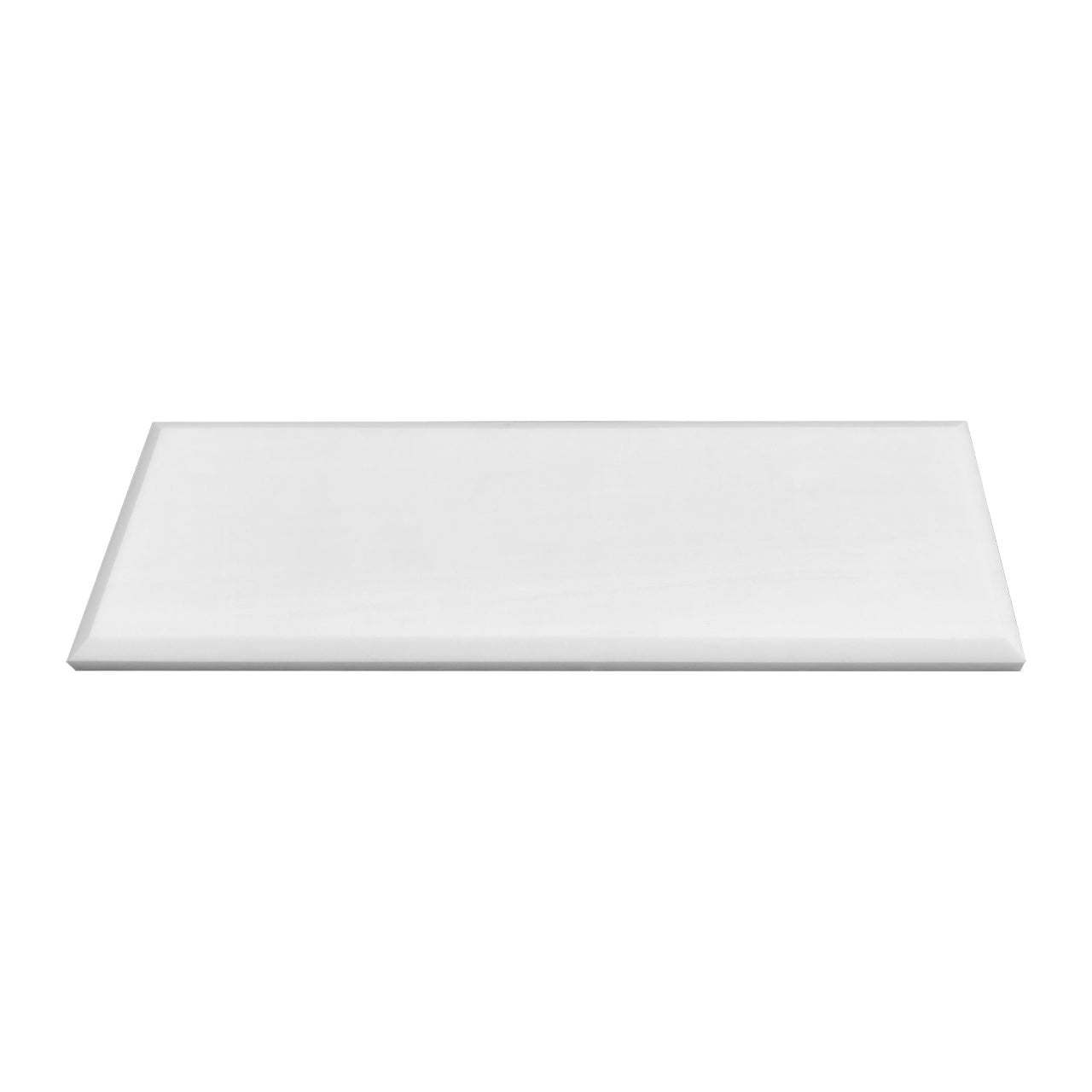 4x12 Bianco Dolomite Marble Wide Bevel Subway Tile Honed