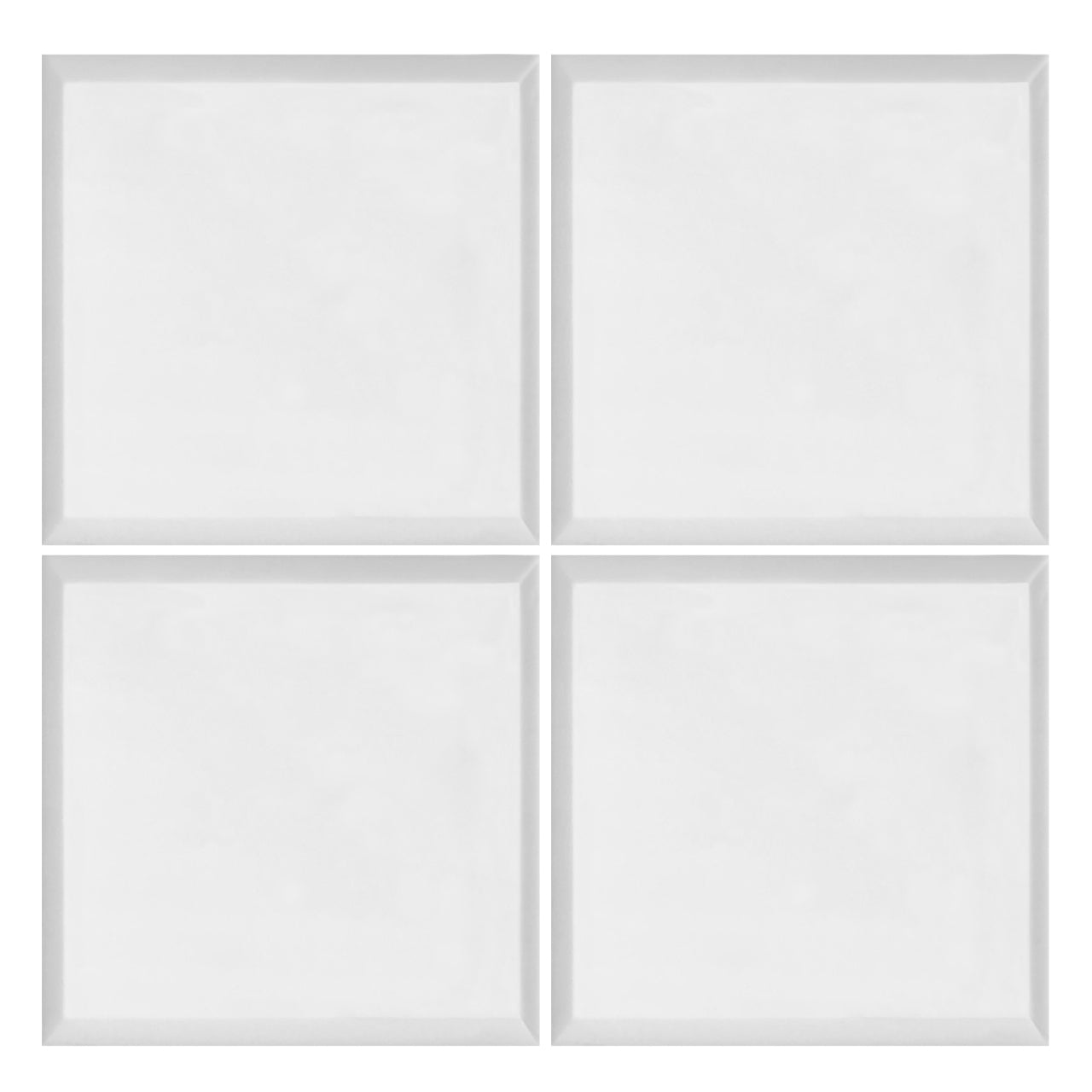 4x4 Bianco Dolomite Marble Wide Bevel Subway Tile Polished