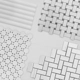 Bianco Dolomite 6x24 Flute 3D Dimensional Tile Honed