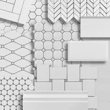 Bianco Dolomite Marble Octagon with Carrara Dots Mosaic Tile Polished