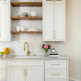 Ferrara Honed Chevron Marble Mosaic Tile in Bianco,