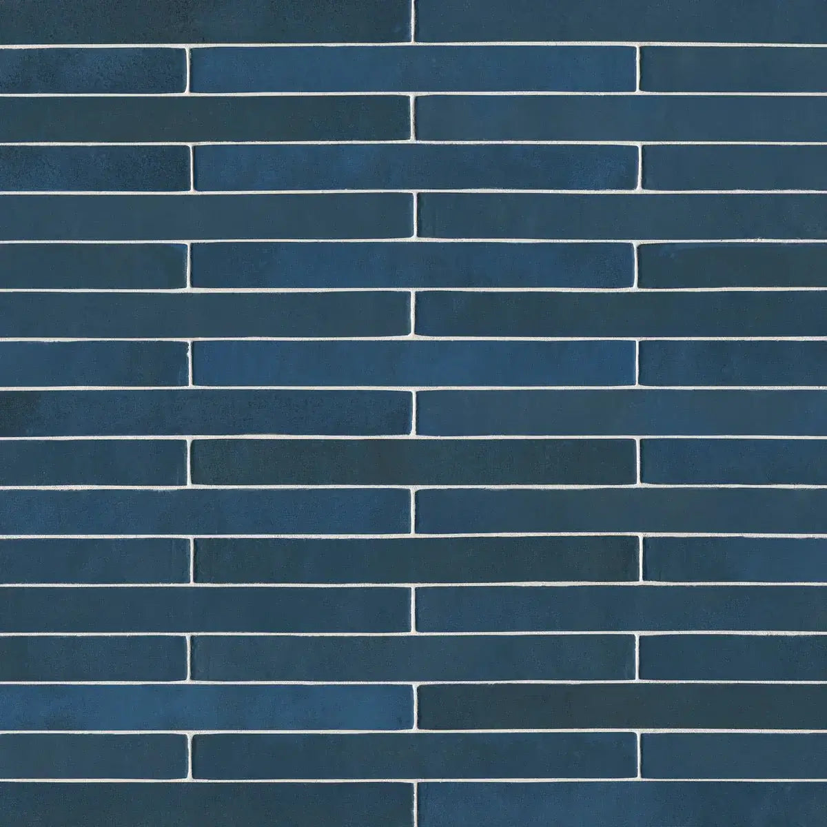 Flamenco 2"x18" Hale Navy Brick Look Glossy Porcelain Tile