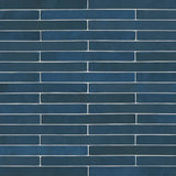 Flamenco 2"x18" Hale Navy Brick Look Glossy Porcelain Tile
