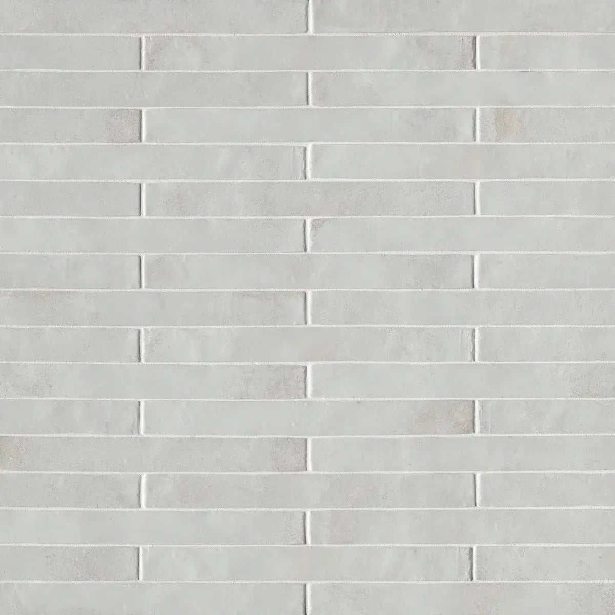 Flamenco 2"x18" Princess White Brick Look Glossy Porcelain Tile