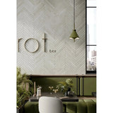 Flamenco 2"x18" Whales Gray Brick Look Glossy Porcelain Tile