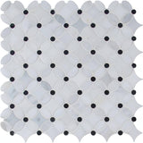 Florita Flower Pattern Polished, Thassos + Carrara + Nero