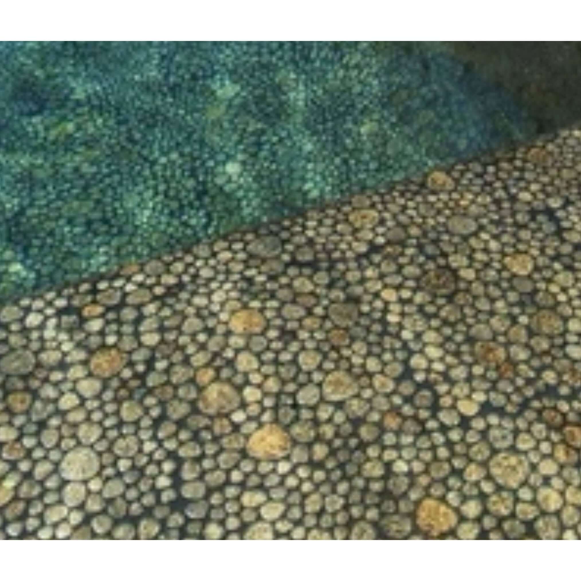 Fujiwa Peb Bronze Mixed Porcelain Pebble, Heart Shaped Pool Rated