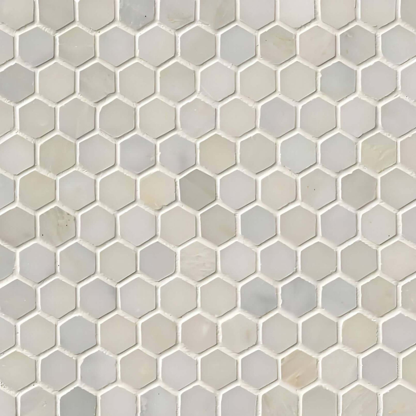 Greecian White 1 Hexagon Mosaic