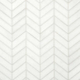 Greek Thassos White Marble Petite Chevron Mosaic Tile