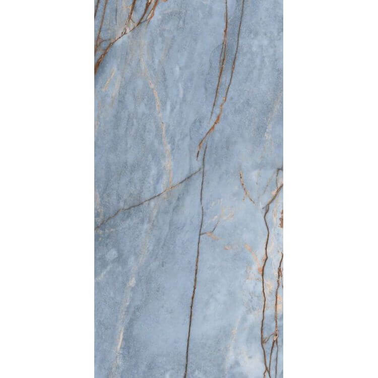 Heritage Luxe Azure Glossy 24 x 48 by Florim