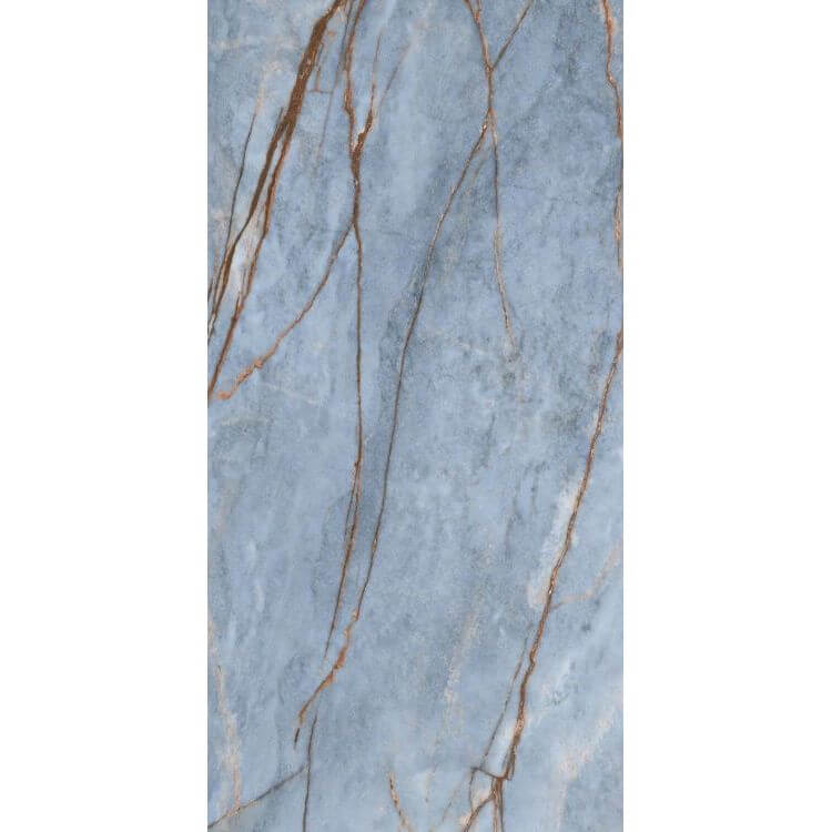 Heritage Luxe Azure Glossy 24 x 48 by Florim