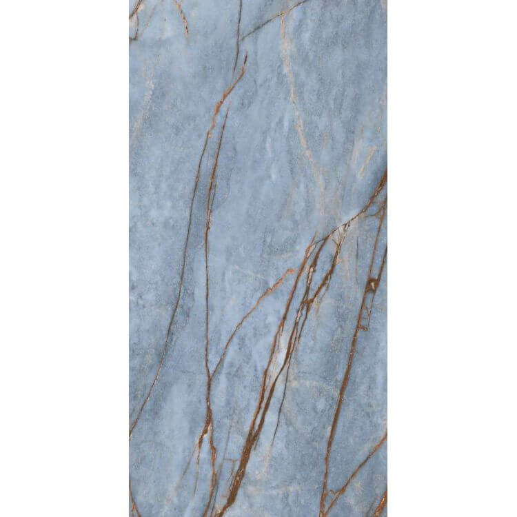 Heritage Luxe Azure Glossy 24 x 48 by Florim
