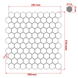 Nero Marquina Black Marble 1" Hexagon Mosaic Tile Honed