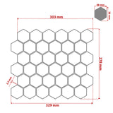 Nero Marquina Black Marble 2" Hexagon Mosaic Tile Polished