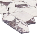 Calacatta Viola Marble Picket Mosaic Tile Honed