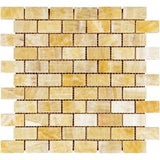 Honey Onyx Brick Mosaic 1x2 3/8 Polished