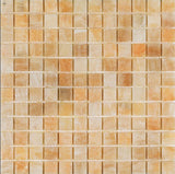 Honey Onyx Mosaic 1x1 3/8 Polished