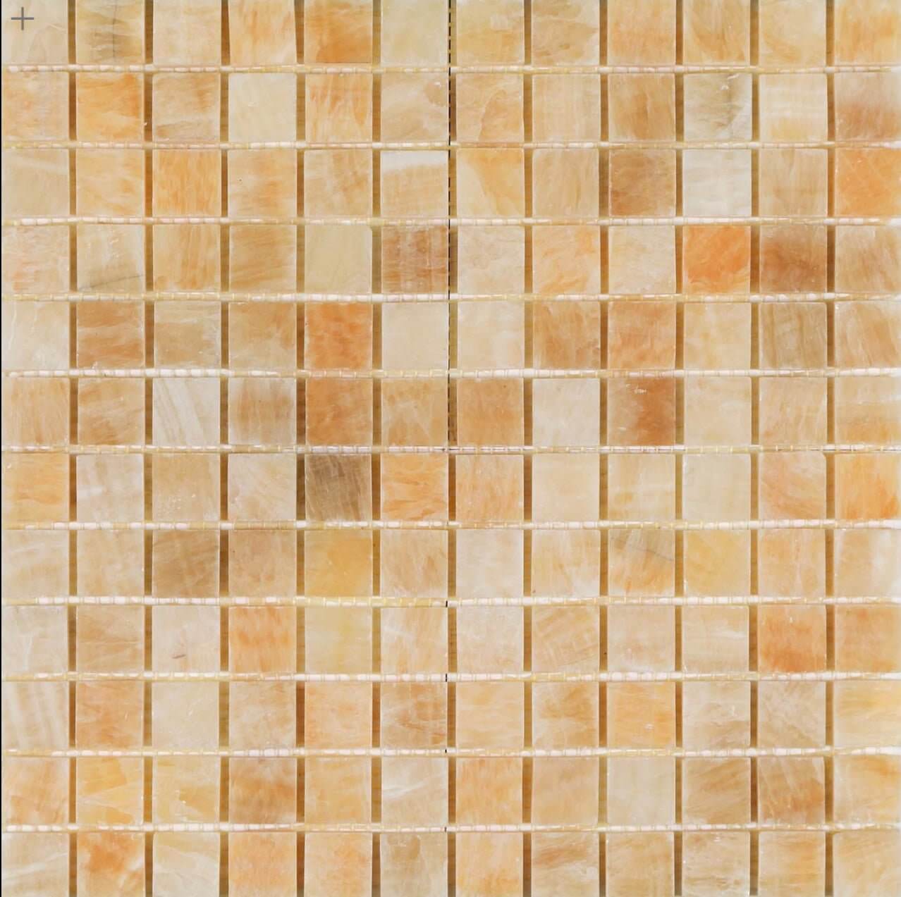 Honey Onyx Mosaic 1x1 3/8 Polished