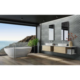 Ice Beveled 3” Hexagon Mosaic Tile