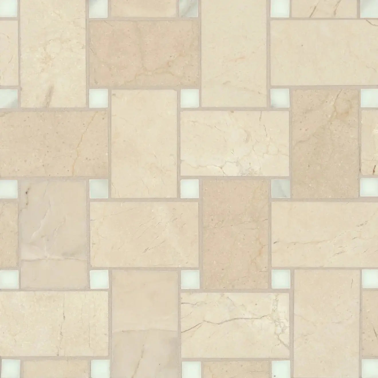 Jumbo Crema Marfil Marble Calacatta Honed Basketweave