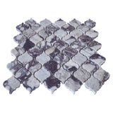 Calacatta Viola Marble Mini Arabesque Baroque Lantern Mosaic Tile Honed