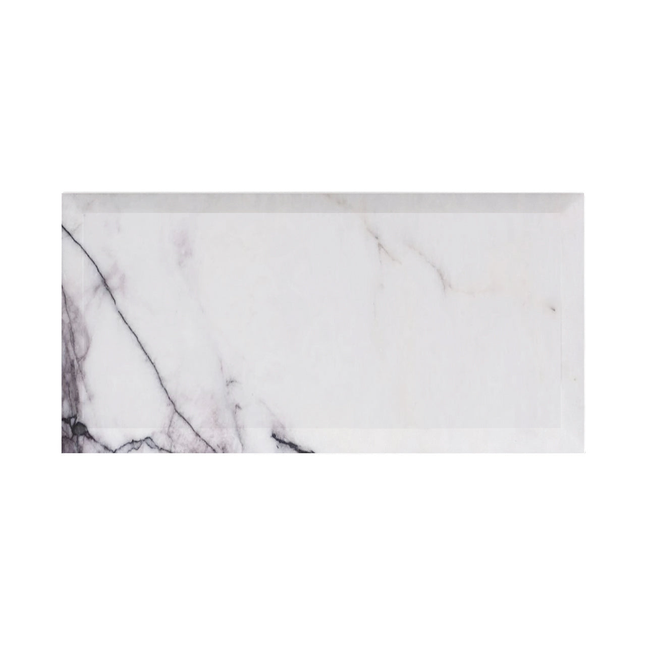 Lilac Marble 3" x 6" Wide Beveled Subway Tile Polished