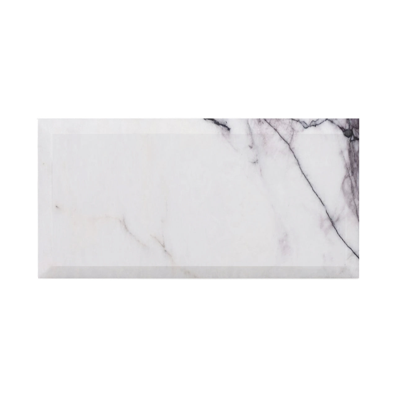 Lilac Marble 3" x 6" Wide Beveled Subway Tile Honed