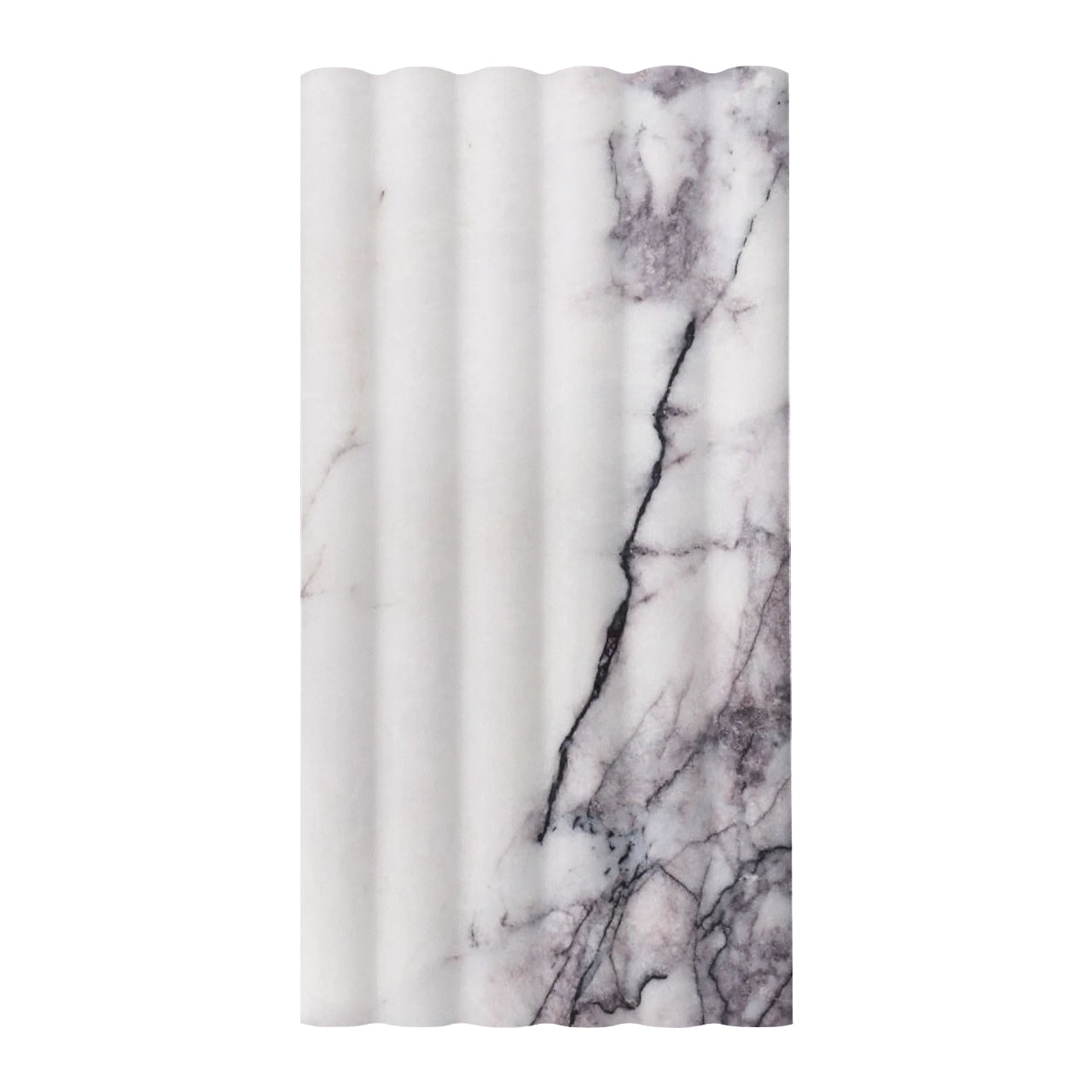 Lilac Marble 6x12 Flute 3D Dimensional Tile Honed