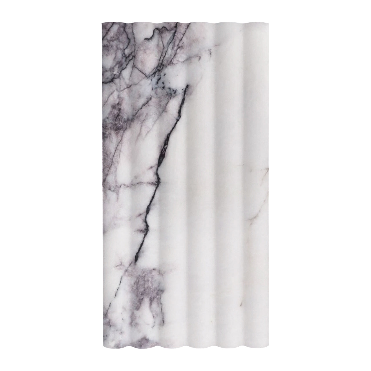 Lilac Marble 6x12 Flute 3D Dimensional Tile Polished