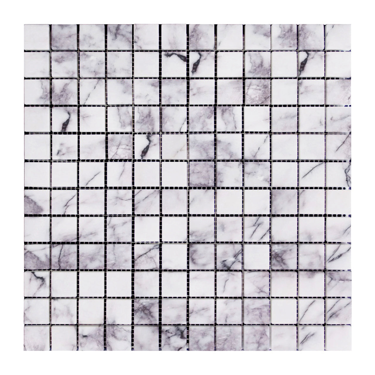 Lilac Marble 1" x 1" Mosaic Tile Honed