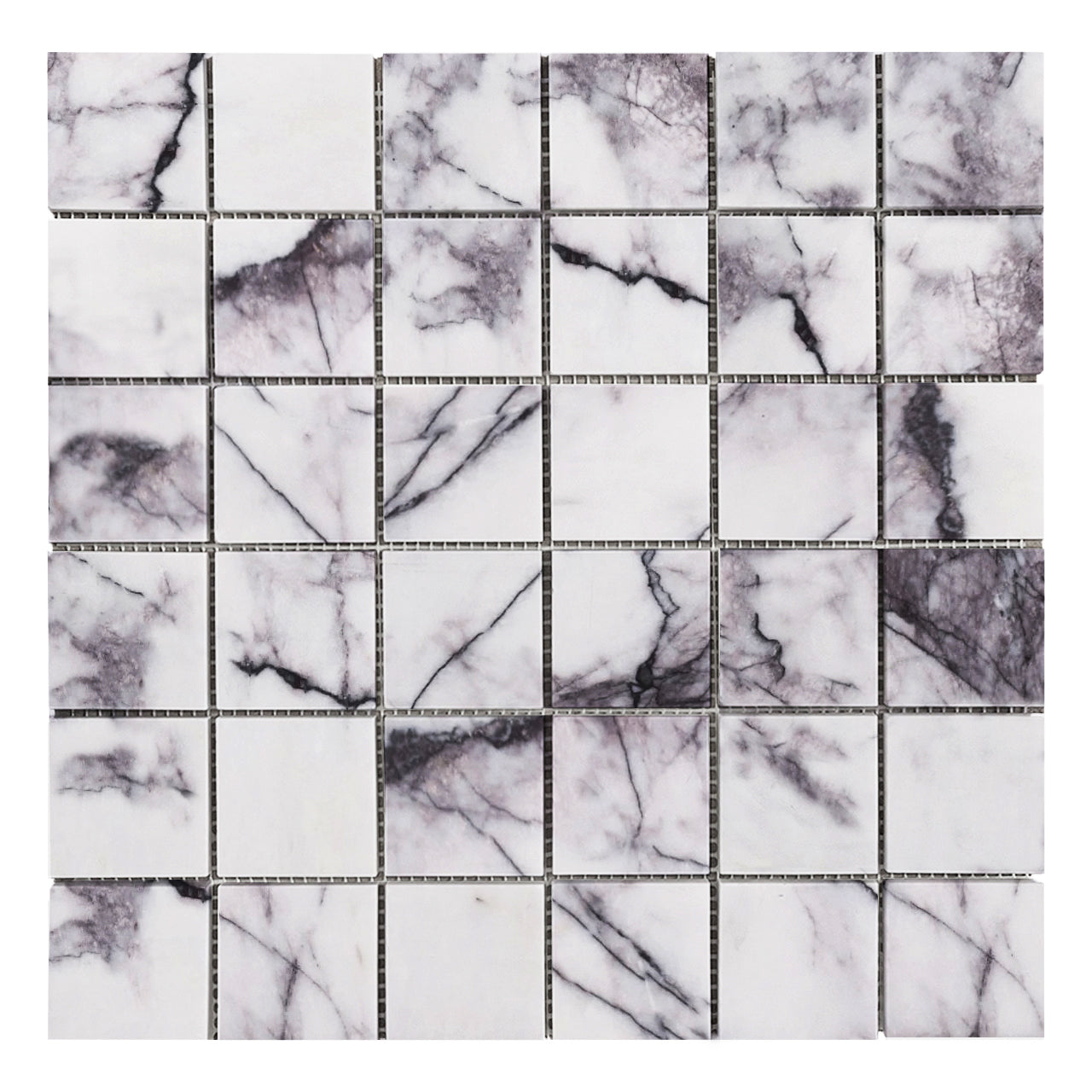 Lilac Marble 2" x 2" Mosaic Tile Honed