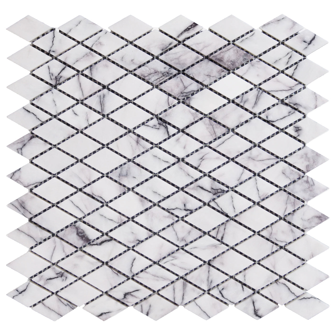 Lilac Marble Diamond Mosaic Tile Honed