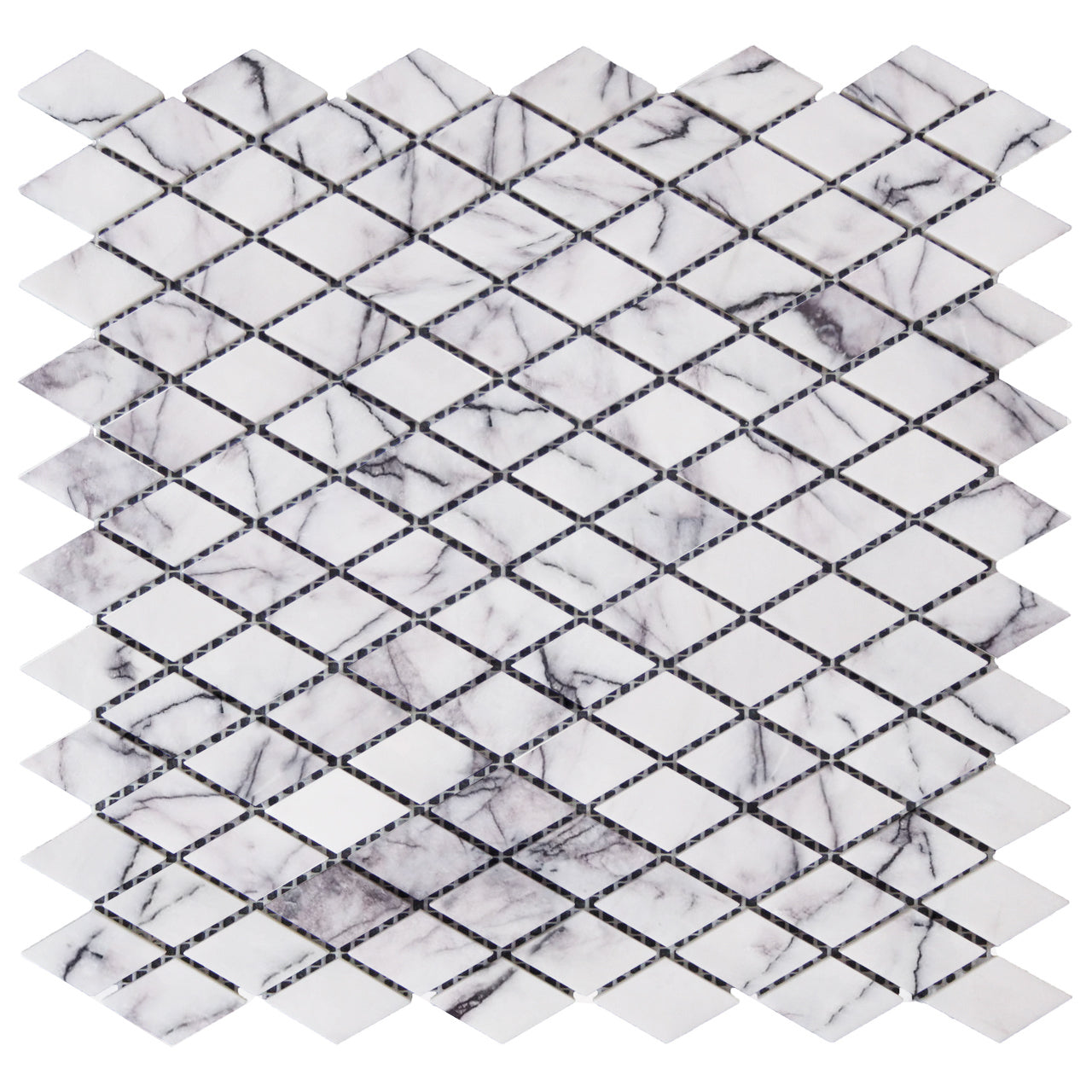 Lilac Marble Diamond Mosaic Tile Polished