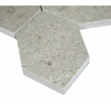 Lilly Pad Mosaic Honed Limestone Mosaic Tile 12.6 x 11.15