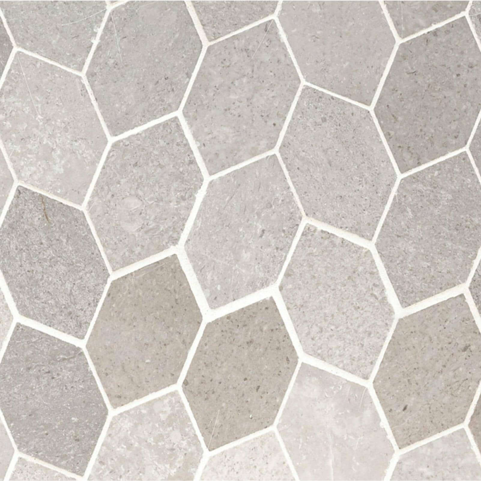 Lilly Pad Mosaic Honed Limestone Mosaic Tile 12.6 x 11.15