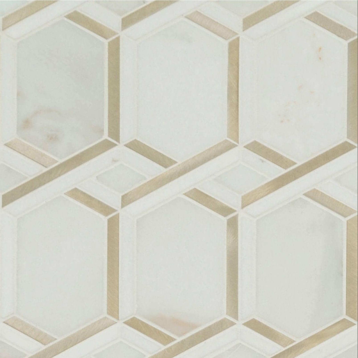 Luxor Royal Link Gold Pattern Mosaic Tile