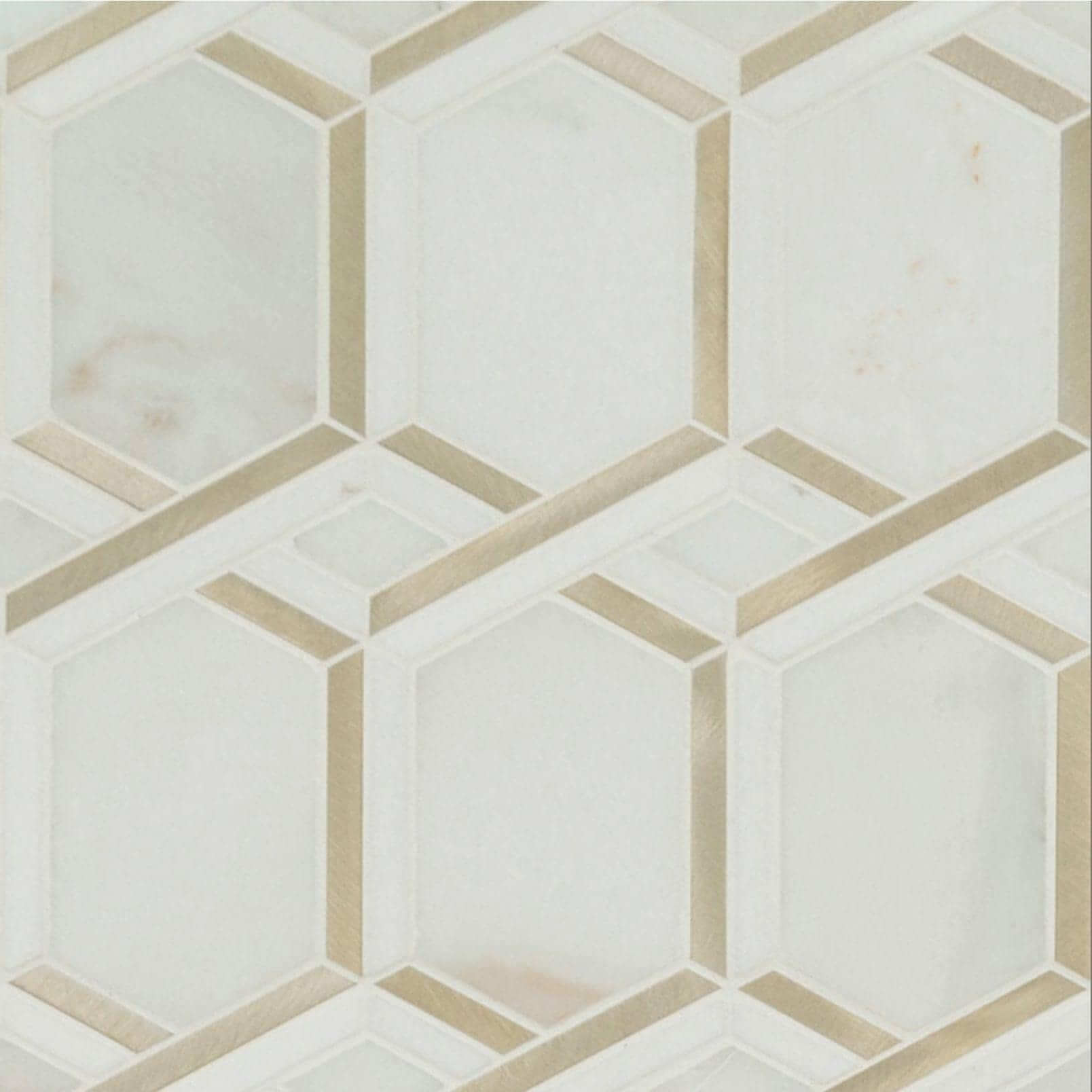 Luxor Royal Link Gold Pattern Mosaic Tile