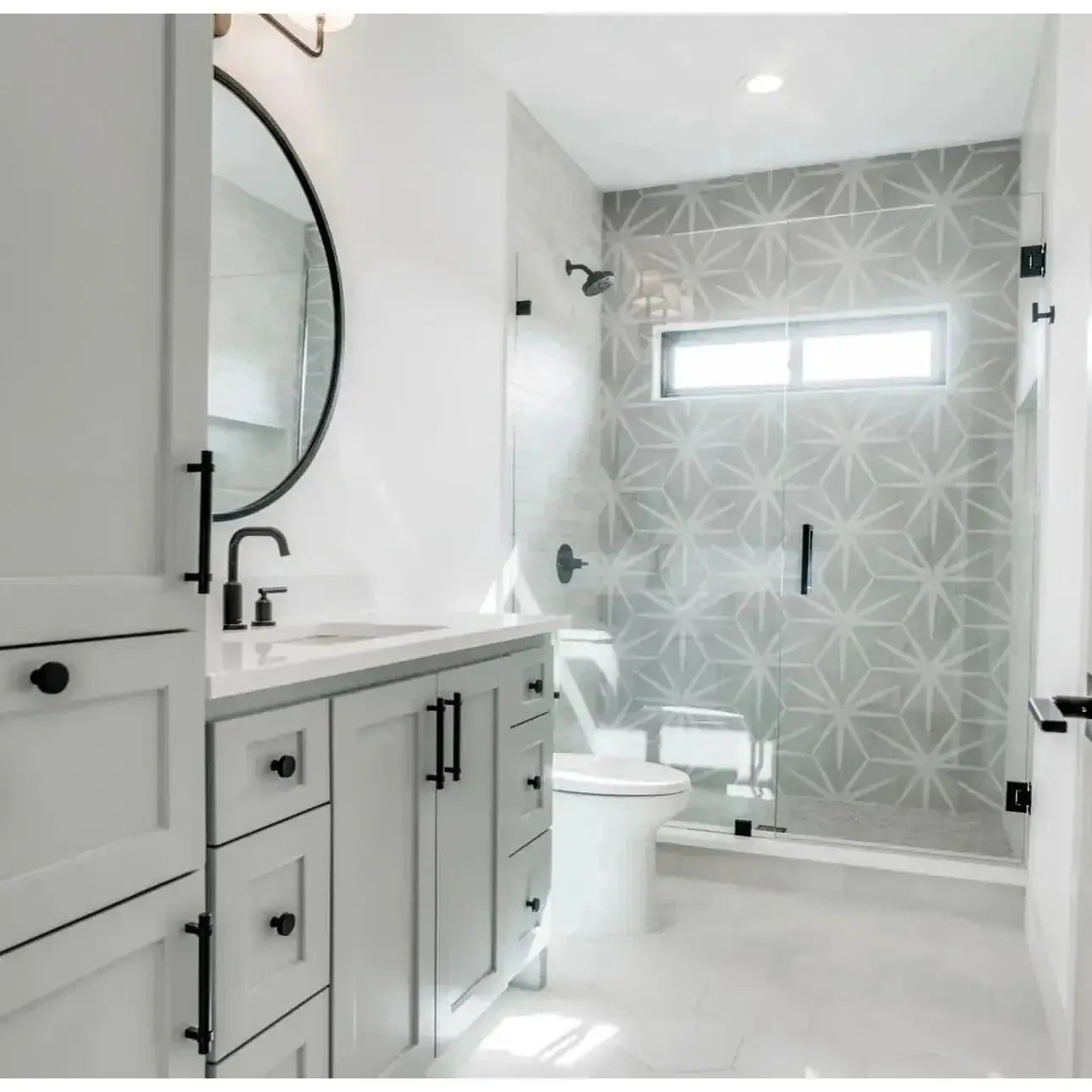 Makoto 10" x 11.5" Hexagon Matte Porcelain Tile in Shoji White