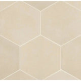 Makoto 10" x 11.5" Hexagon Matte Porcelain Tile in Tatami Beige