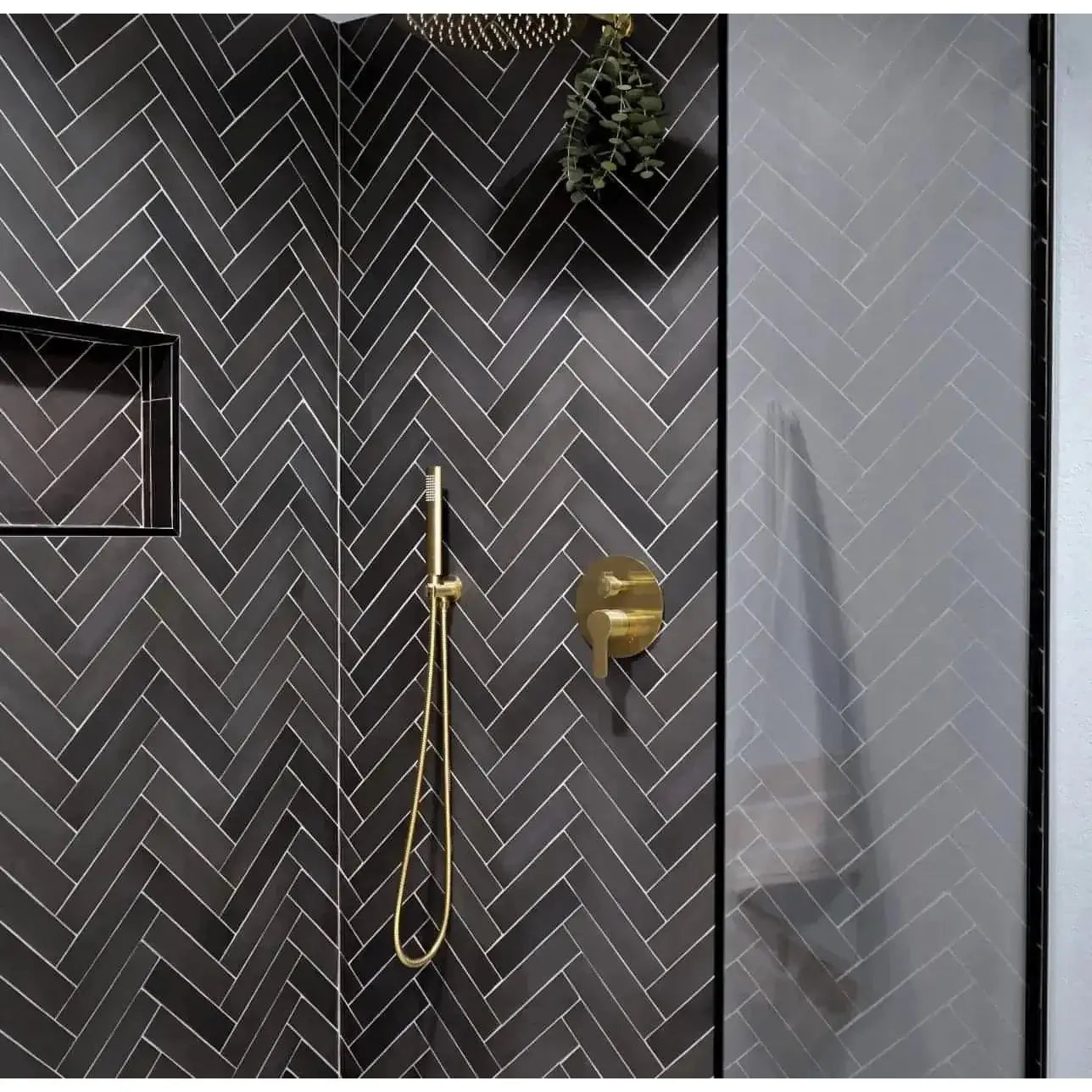 Makoto 2.5" x 10" Matte Ceramic Wall Tile in Kuroi Black