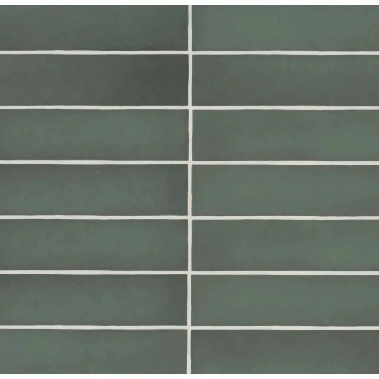Makoto 2.5" x 10" Matte Ceramic Wall Tile in Midori Green