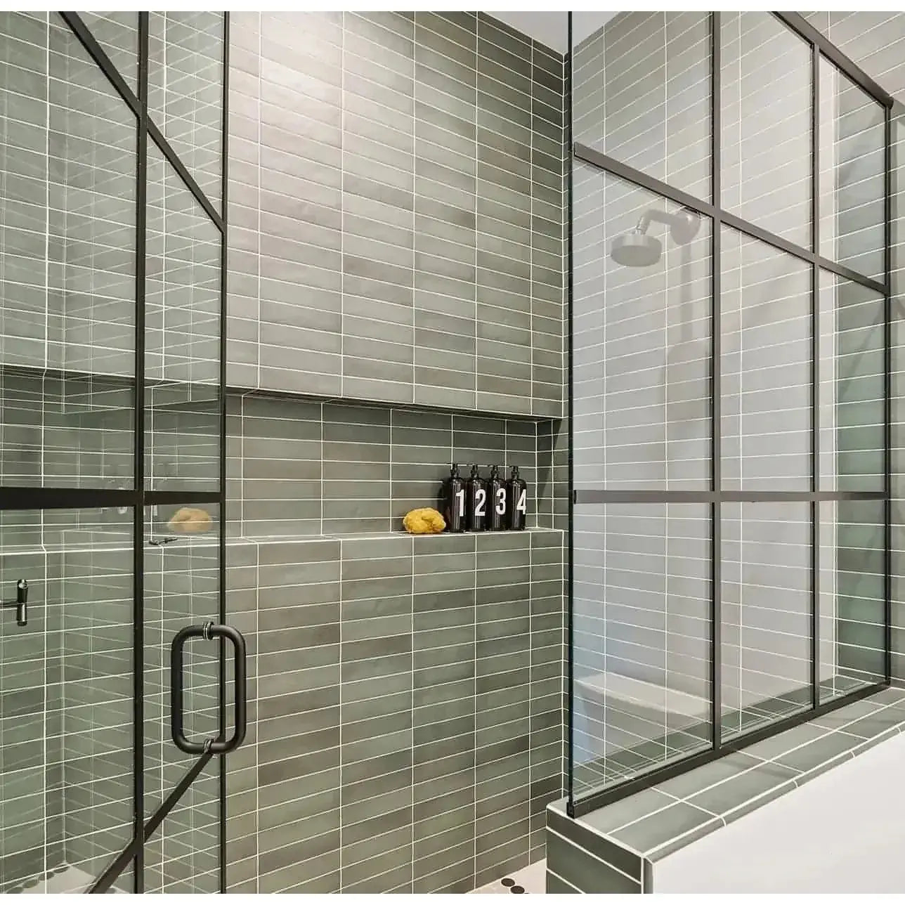 Makoto 2.5" x 10" Matte Ceramic Wall Tile in Midori Green