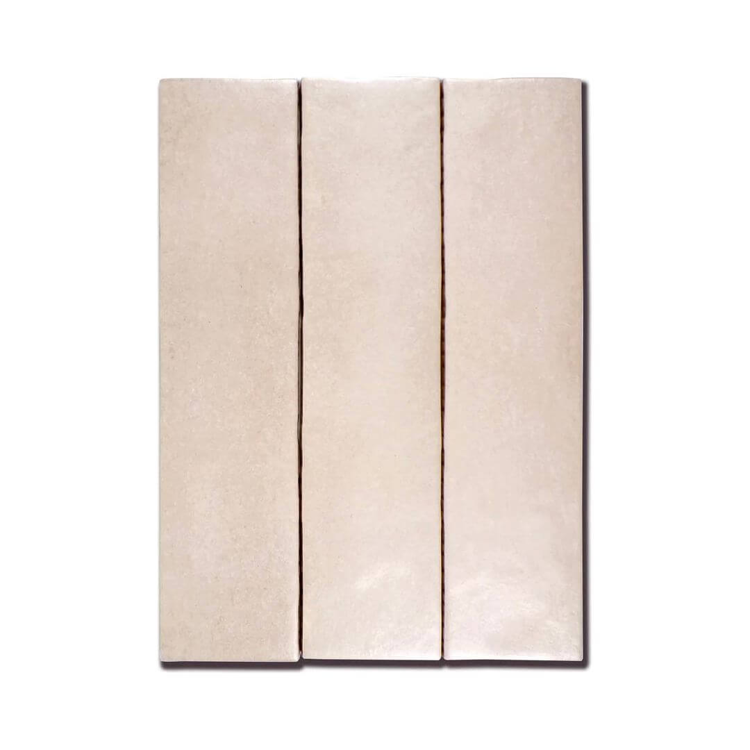 Makoto 2.5" x 10" Matte Ceramic Wall Tile in Momoiro Blush