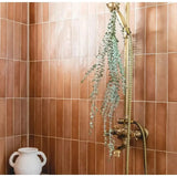 Makoto 2.5" x 10" Matte Ceramic Wall Tile in Umi Terracotta