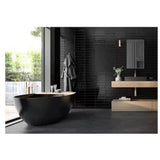 Marin Black Bright  3″x12″ Ceramic Tile